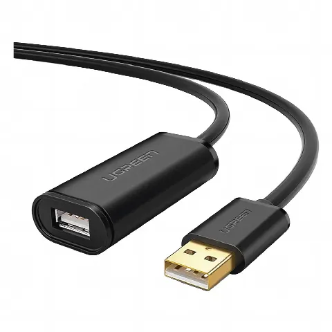Cable de Extensión Activo USB 2.0 / 30 Metros / Macho-Hembra / Booster individual FE1.1S incorporado / Velocidad de hasta 480 Mbps / Ideal para impresoras, consolas , Webcam, etc.