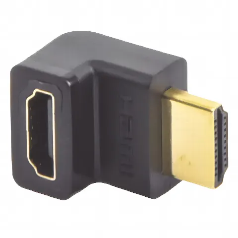 Adaptador HDMI de 90 Grados Macho a Hembra / Hacia Arriba / HDMI 2.0  4K@60Hz / Proporciona Flexibilidad Sin Doblar los Cables HDMI