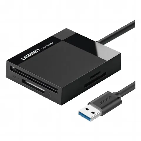 Lector de Tarjetas USB-3.0 Lector SD Compact Flash Card Reader Múltiple 4 en 1 Velocidad hasta 5 Gbps para Tarjetas de Memoria SD/Micro SD/TF/SDXC/SDHC/MMC/CFI/Ultra II CF/Extreme CF/MS