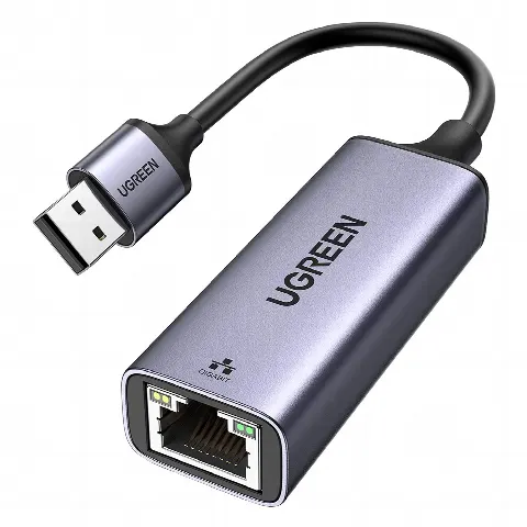 Adaptador de Red USB-A 3.0 a RJ45 /Admite 10/100/1000 Mbps / Caja de Aluminio / Longitud del cable 10 cm