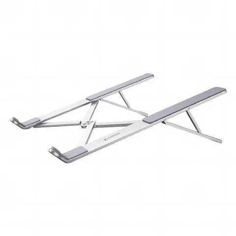 Soporte Portátil de Aluminio para Laptop / Amplia Compatibilidad de 11-17.3 / Ajuste de Altura 46.5 mm-136.5 mm / Capacidad de carga de 5 kg / Diseño Plegable / Material de Aleación de Aluminio + Silicona.
