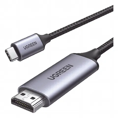 Cable USB-C 3.1 a HDMI 4K / 1.5m (4.92 ft) / Compatible con Thunderbolt 3 & 4 / Adaptador Tipo-C a HDMI / 4k@60Hz / Soporta Modo Espejo y Modo Extendido / Carcasa de Aluminio / Nylon Trenzado / Conector Niquelado / Blindaje Multicapa