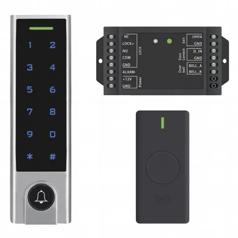Controlador de Acceso con Teclado Inalámbrico / IP65 / 1000 Tarjetas / 125 kHz / 433 MHz / 30 m (98.4 ft) / -40 a 60 °C