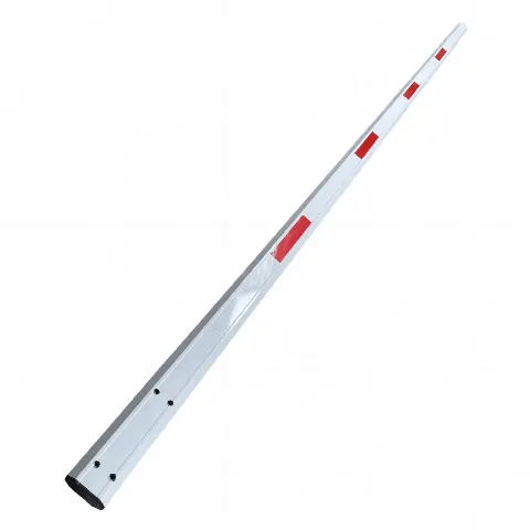 Brazo Recto para Barrera / Aluminio 4 m (13.1 ft) / Bandas Reflectantes Rojas / Sin Iluminación / Exterior