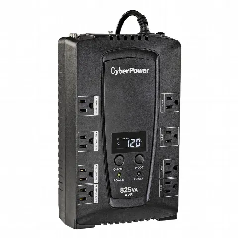 UPS Línea Interactiva / 825 VA / 450 W / 8 Tomas NEMA 5-15R / AVR Integrado / LCD Multifunción / Protección 1030 J