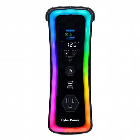 UPS Línea Interactiva / 1500 VA / 1000 W / Onda Senoidal Pura / 13 Salidas NEMA 5-15R / AVR 86-148 Vca / USB / RGB