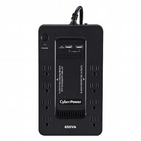 UPS Standby / 650 VA / 390 W / 8 Tomas NEMA 5-15R / 3 Tomas ECO / Protección 526 J / LCD Multifunción