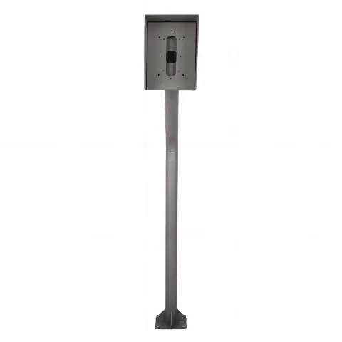 Poste Industrial para Portero IP / Altura Ajustable 1.21 m (3.97 ft) / Acero Calibre 11 / Pintura Electrostática Gris / Anclaje Incluido