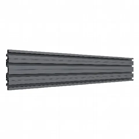 Riel de Aluminio para Videowall / Longitud 1750 mm (5.74 ft) / Ancho 120 mm / Espesor 9 mm / Diseño U / Incluye Tapas y Tornillos