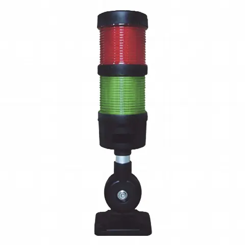 Torre LED Indicadora de Estado / 2 Niveles Rojo y Verde / Buzzer 85 dB / Voltaje Universal 110-240 VCA / Montaje 60 mm