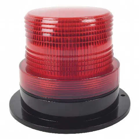 Burbuja de Señalización LED / 8 LEDs Rojos Gen III / 340 Lúmenes / 10-110 Vcd / 4 W / Patrón de Destello Ajustable / Montaje Permanente / Rojo