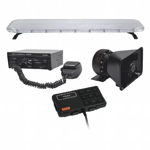 Kit de Equipamiento para Seguridad Pública / Barra LED 132 LEDs G3 / Sirena 100 W / Bocina 100 W / IP65 / 116.84 cm (3.83 ft) de Largo