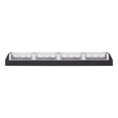 Barra de Luz de Advertencia / 4 Módulos LED / 12 LED Gen III / 11 Patrones de Destello / 10-16 VCC / 3 A Máximo / Uso Interior y Exterior / Rojo / Azul