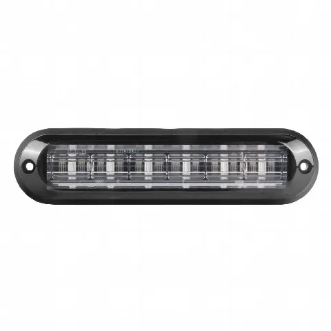 Luz Auxiliar Ultra Brillante / 6 LEDs 3W / IP67 / ECE R65 / SAE J595 / 12 Patrones / 10-30VDC / 5.6x1.4x0.55 pulgadas / Azul / Transparente / Negro