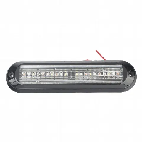 Luz Auxiliar / 18 LEDs 3W / IP67 / Tricolor Rojo/Claro/Azul / 142.6×36×14 mm / 12 Patrones / ECE R65 / SAE J595 Clase I
