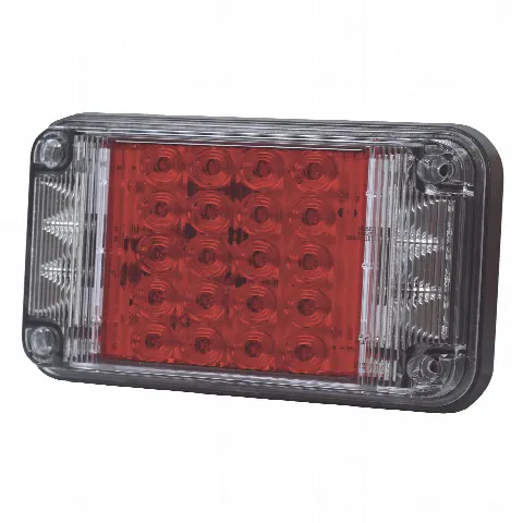 Luz de Advertencia LED / 66 LEDs / 7x4 Pulgadas / 12 VCC / 10 Patrones de Destello / Montaje Permanente / Rojo