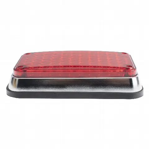 Luz de Advertencia LED / 66 LEDs / 6x4 Pulgadas / 12 VCC / 10 Patrones de Destello / Montaje Permanente / Rojo