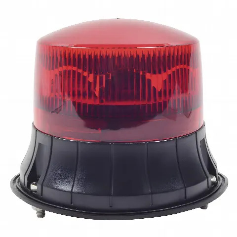 Burbuja LED giratoria / 9 LEDs / 12-30 VCC / IP65 / Montaje permanente / 1A máx / Rojo