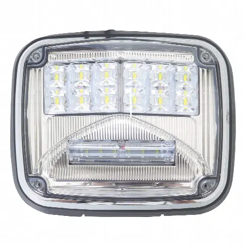 Luz de Advertencia LED / 6 LEDs Ultra Brillantes / 11 Patrones de Destello / IP67 / 12-30 VCC / 7.9" x 6.3" (20.1 x 16 cm) / Luz de Trabajo Blanca Integrada