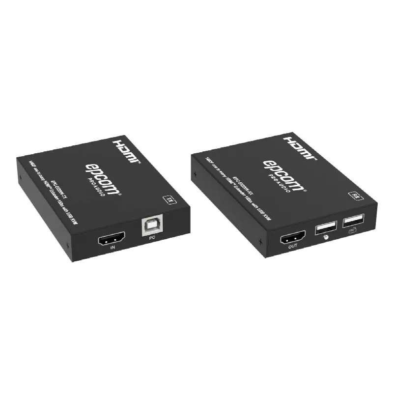 Extensor HDMI con KVM / 1080p@60Hz / H.265 / 150 m (492.1 ft) sobre Cat5e/6 / HDCP 1.4 / USB KVM / IR 20 Hz-60 kHz / Compatible Switch 1G