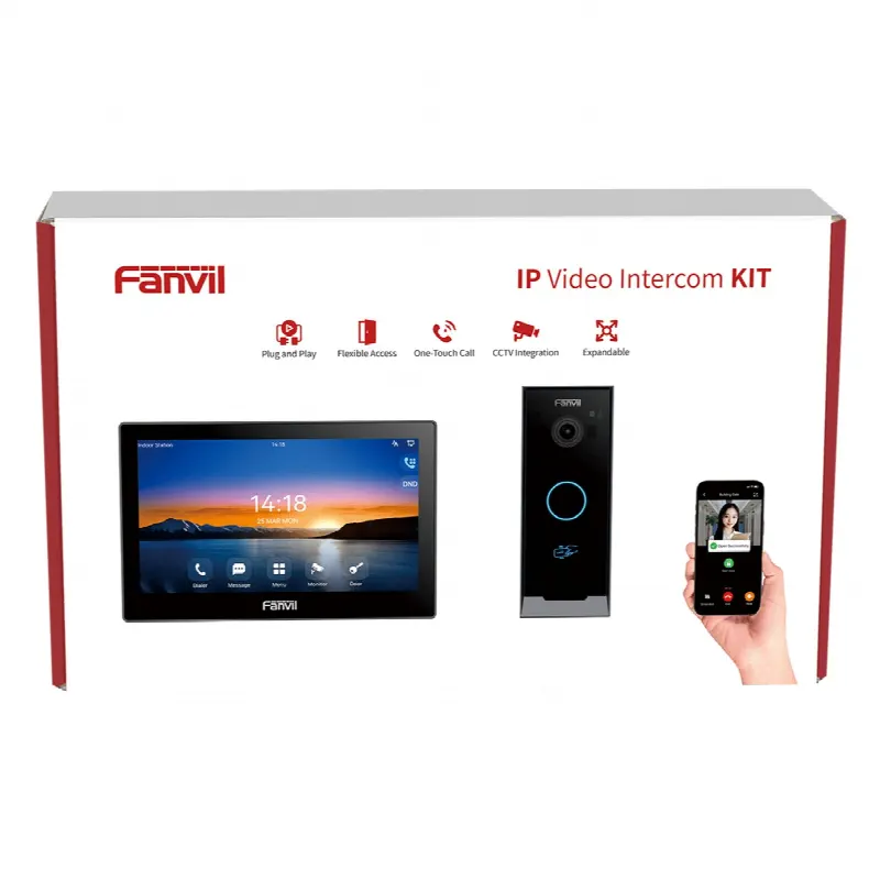 Kit Videoportero IP / Pantalla Táctil 7" HD / Cámara 2 Megapixel / Wi-Fi Dual Band / PoE / 10,000 Tarjetas RFID / ONVIF / Interior