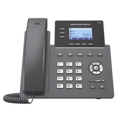 Teléfono IP / 3 Líneas / 6 Cuentas SIP / Gigabit PoE / Audio HD Opus / Gestión en la Nube
