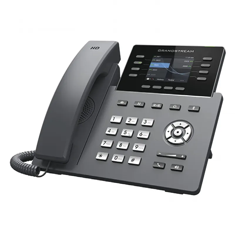 Teléfono IP / 8 Líneas SIP / 4 Cuentas / Wi-Fi 5 Dual-Band / Pantalla 2.8" / Gigabit / Bluetooth / PoE / Audio Opus