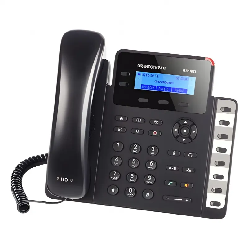 Teléfono IP / 2 Líneas SIP / 8 Teclas BLF / Conferencia 3 Vías / Pantalla LCD 132x48 / PoE / Dual Gigabit