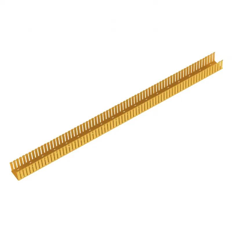 Canaleta Ranurada de PVC sin Tapa, Fiber-Duct?, 4 in de Ancho, 4 in de Alto y 1828.8 mm de Largo, Color Amarillo