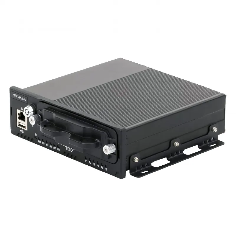 NVR Móvil Vehicular / 8 Canales / 4 PoE + 4 IP vía Switch / 2 Megapixel / H.265 / GPS + Sensor G / 2 Bahías HDD / Aluminio Industrial / 9-36 VCC