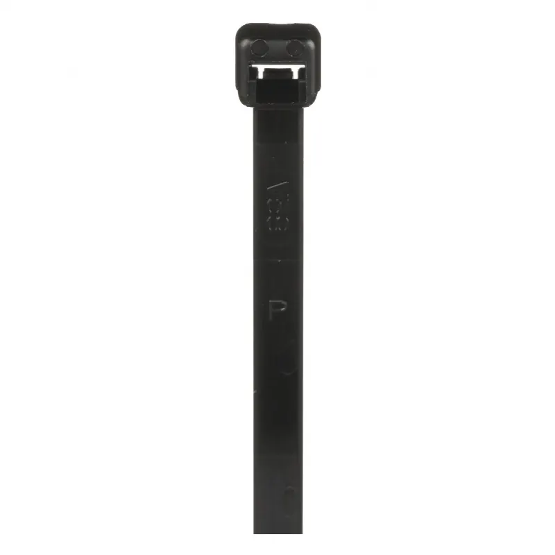 Cincho de Nylon 6.6 de Bloqueo, 188 mm largo x 4.8mm ancho, Color Negro, Exterior Resistente a Rayos UV, Paquete de 1000pz
