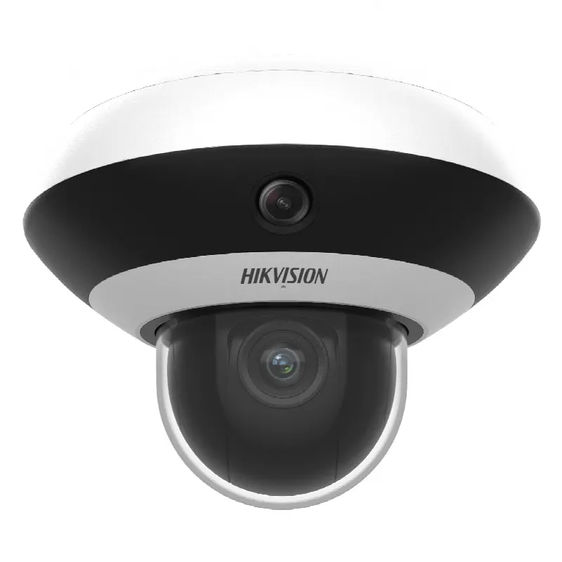 Mini Domo PanoVu IP / 4 Megapixel UHD / 1 PTZ 4X Zoom + 3 Lentes Panorámicos 360° / H.265 / IR 10 m (32.8 ft) / PoE+ / dWDR / Uso en Interior