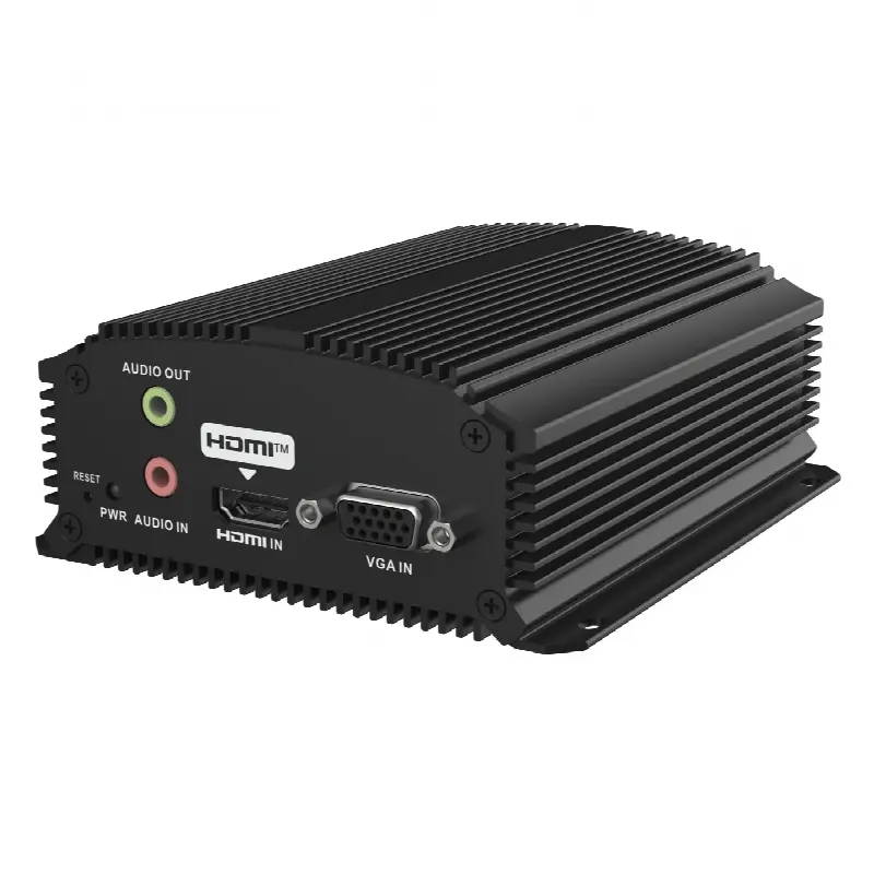 Codificador de Vídeo IP / 4K / H.265 / Entrada HDMI y VGA / Audio / RS-485 / Micro SD 128 GB