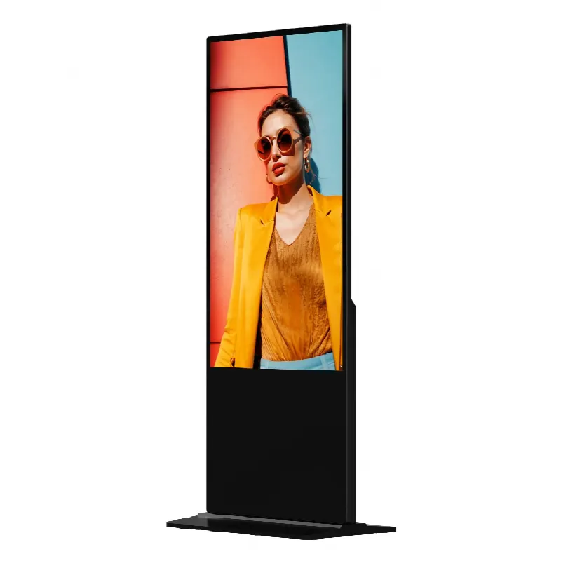 Tótem Táctil Digital / 55" 4K UHD / Capacitiva 10 Puntos / Android 13 / 500 Nits / 4 Ruedas