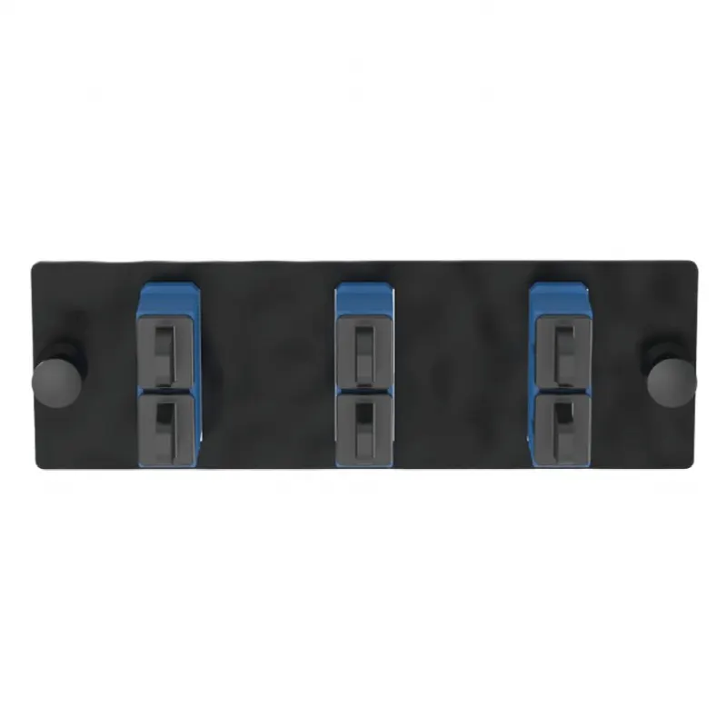 Placa Acopladora de Fibra Optica FAP, Con 3 Conectores SC Duplex (6 Fibras), Para Fibra Monomodo OS1/OS2, Color Azul