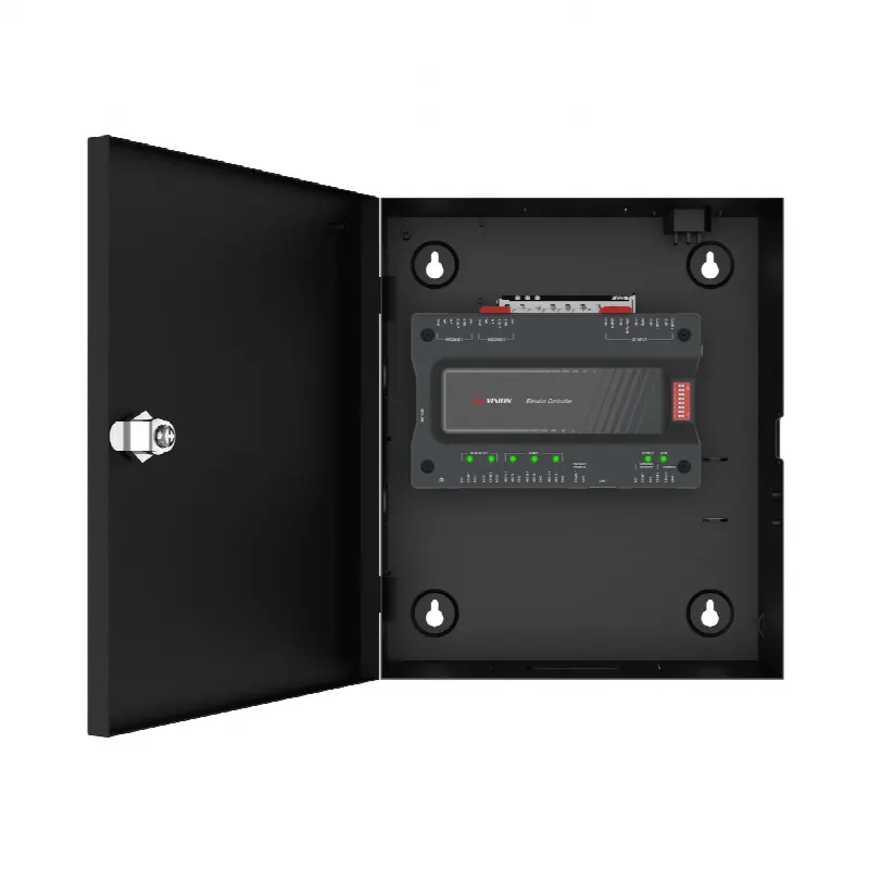 Controlador de Acceso para Elevadores / 128 Pisos / TCP/IP / 100,000 Tarjetas / 50,000 Usuarios / Huella, Tarjeta o QR / 5 Relevadores / 24 Distribuidores Esclavos