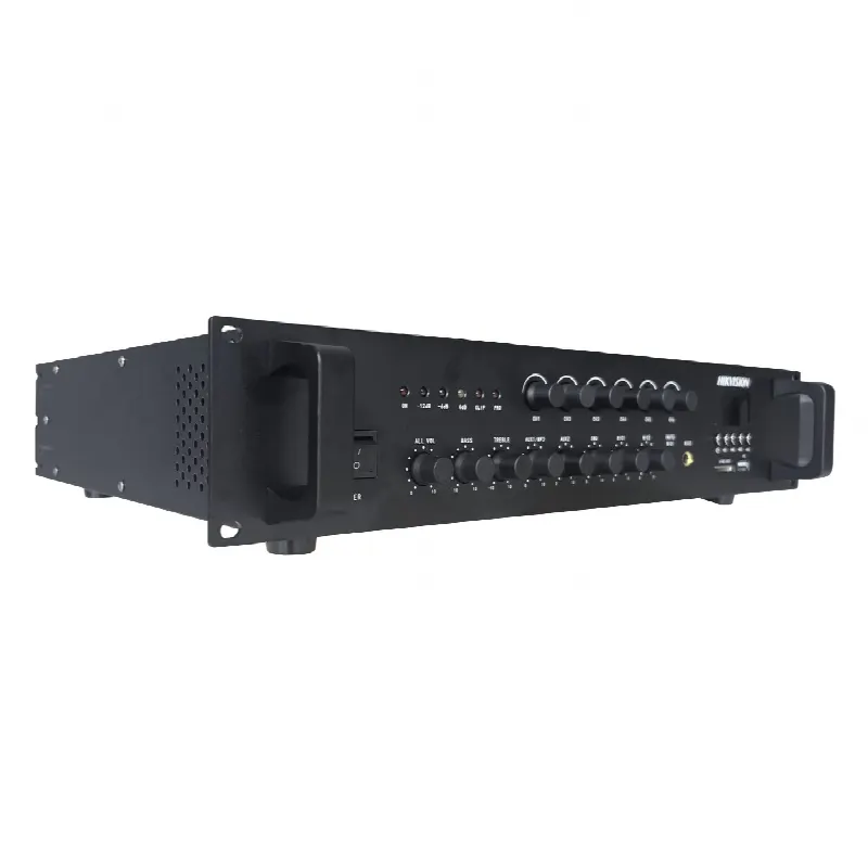 Amplificador de Audio / 120 W / 6 Zonas / Bluetooth / USB 2.0 / Lector SD / 70/100 V / 4~16 Ω / Montaje en Rack