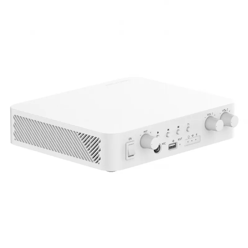 Amplificador de Audio IP / 2 Canales / 80 W Totales / 2 Zonas 40 W / Salida 100V / Bluetooth / USB / RCA / Micrófono / Hik-Connect