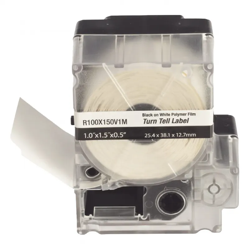Casete de 100 Etiquetas Autolaminadas Turn-Tell, Con Rotación para Mejor Visibilidad, para Cables de Redes de Cobre o Fibra Óptica, de 5.5 a 7.1 mm (0.28 in) de Diámetro