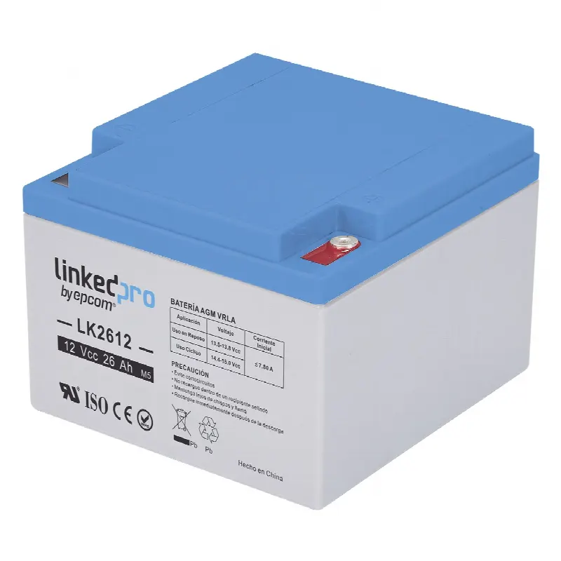 Batería de Respaldo AGM / 12 V / 26 Ah / Vida Útil 5 Años / Terminales M5 / Certificación UL