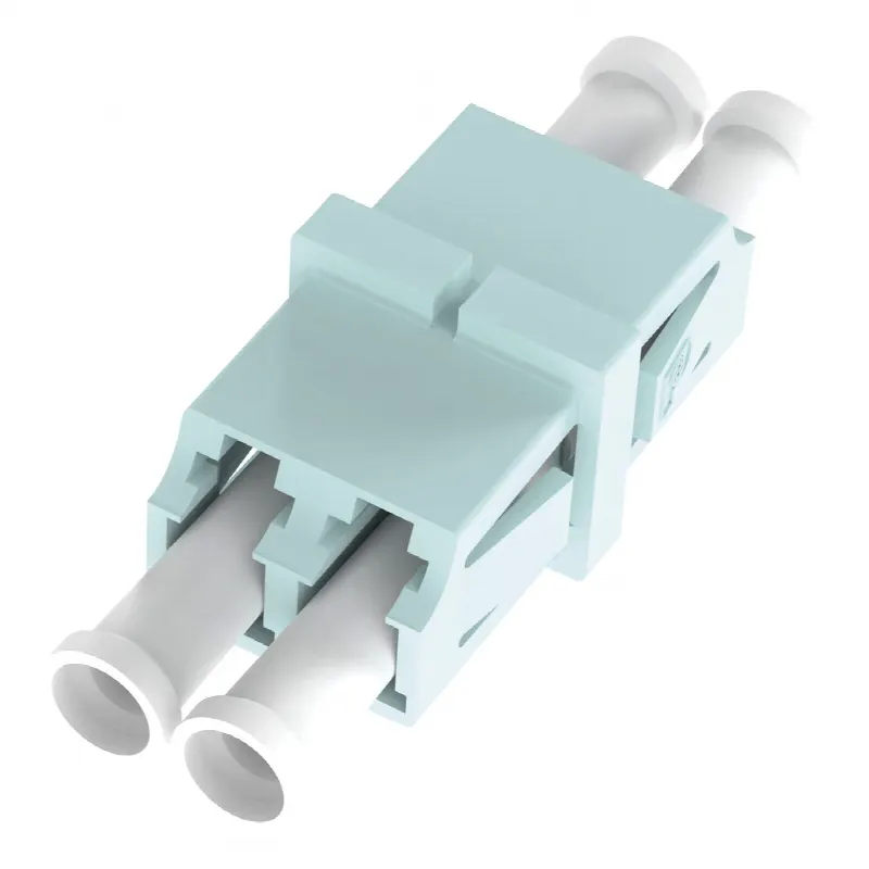 Módulo Acoplador LC Duplex, Para Fibra Multimodo, Color Aqua