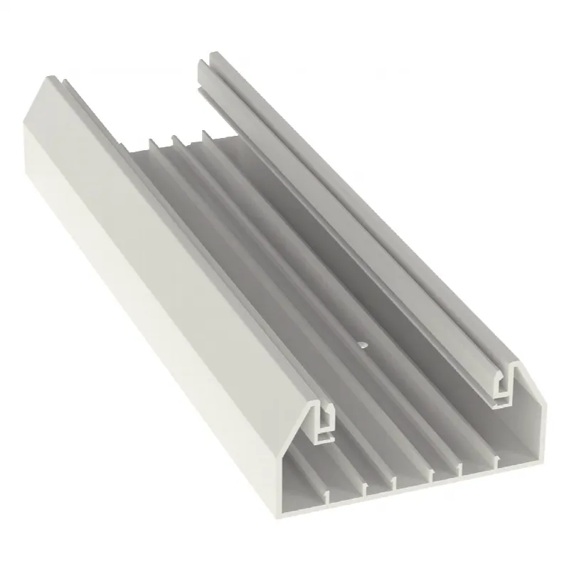 Base para canaleta T-70, de PVC rígido, con orificios perforados para montaje, 103.3 x 44.9 x 2400 mm, Color Blanco Mate