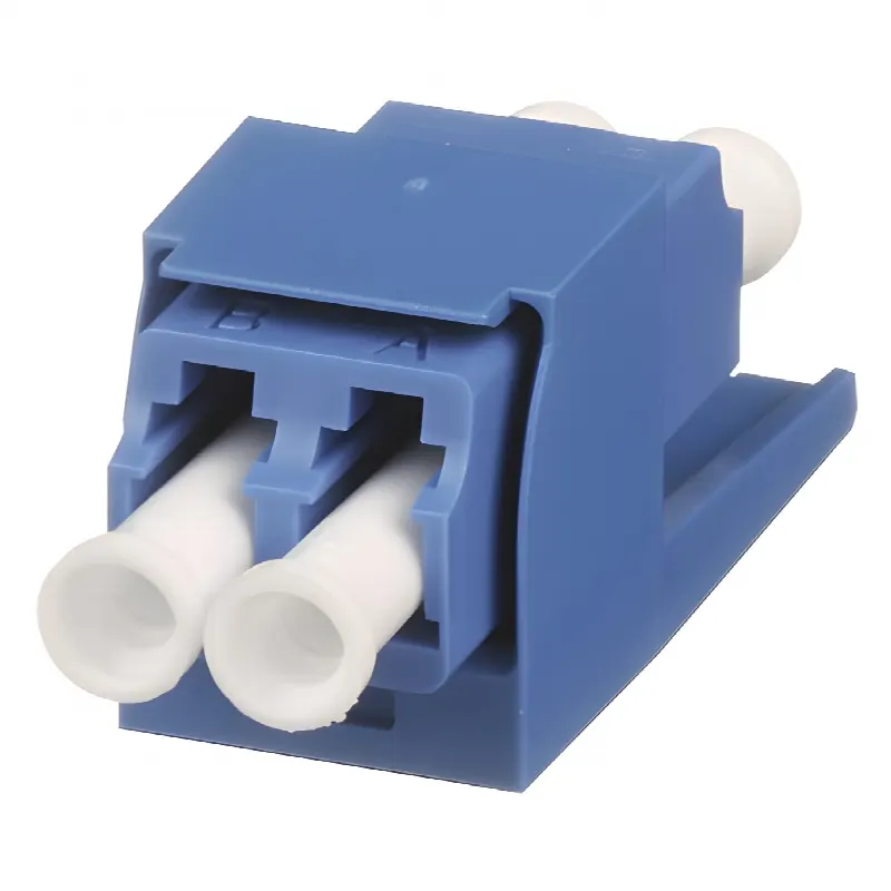 Módulo Acoplador LC Duplex, para Fibra Óptica Monomodo OS1/OS2, Tipo Mini-Com, Color Azul