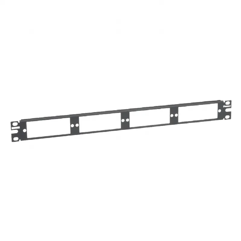 Patch Panel de Fibra Óptica, Para 4 Placas Acopladoras FAP o FMP, Color Negro, 1UR