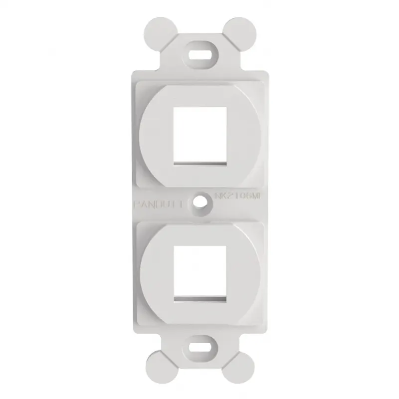 Marco de Módulo Dúplex, Para Placas Frontales Estándar NEMA 106, Acepta 2 Módulos Keystone, Color Blanco