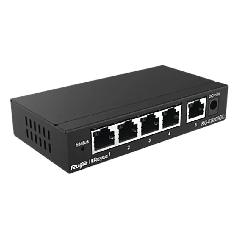 Switch Administrable / 5 Puertos Gigabit / Capacidad 10 Gbps / Gestión Cloud y Móvil / 16 VLANs / 5W Máximo