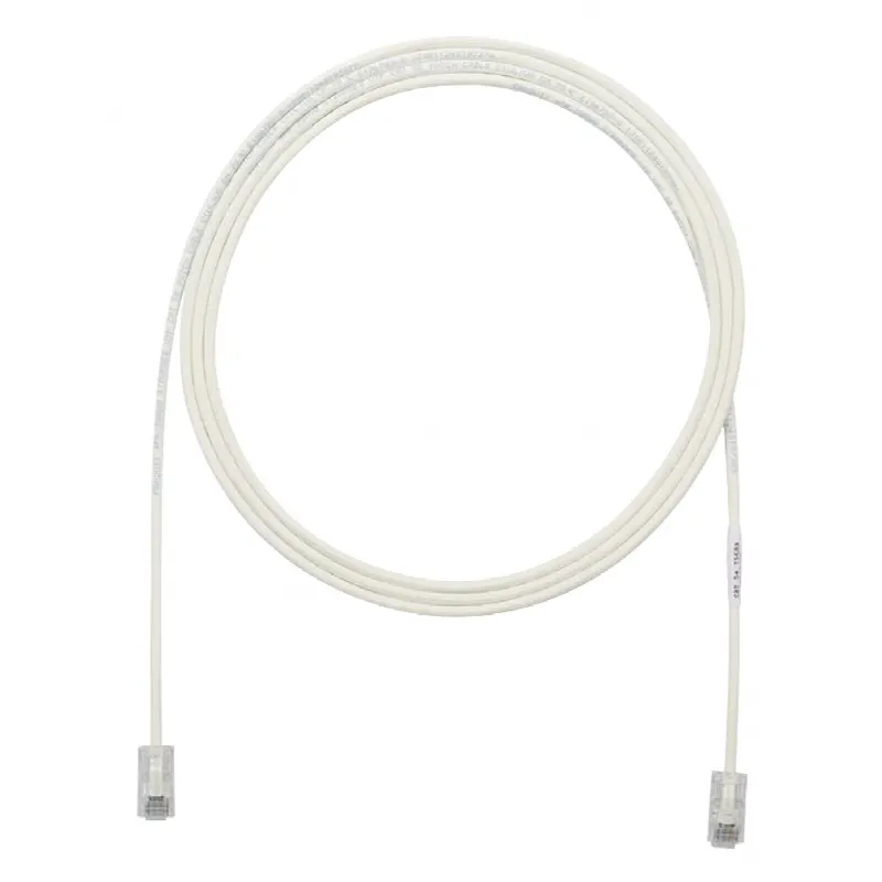 Cable de Parcheo UTP Cat6A, CM/LSZH, Diámetro Reducido (28AWG), Color Blanco Mate, 7ft