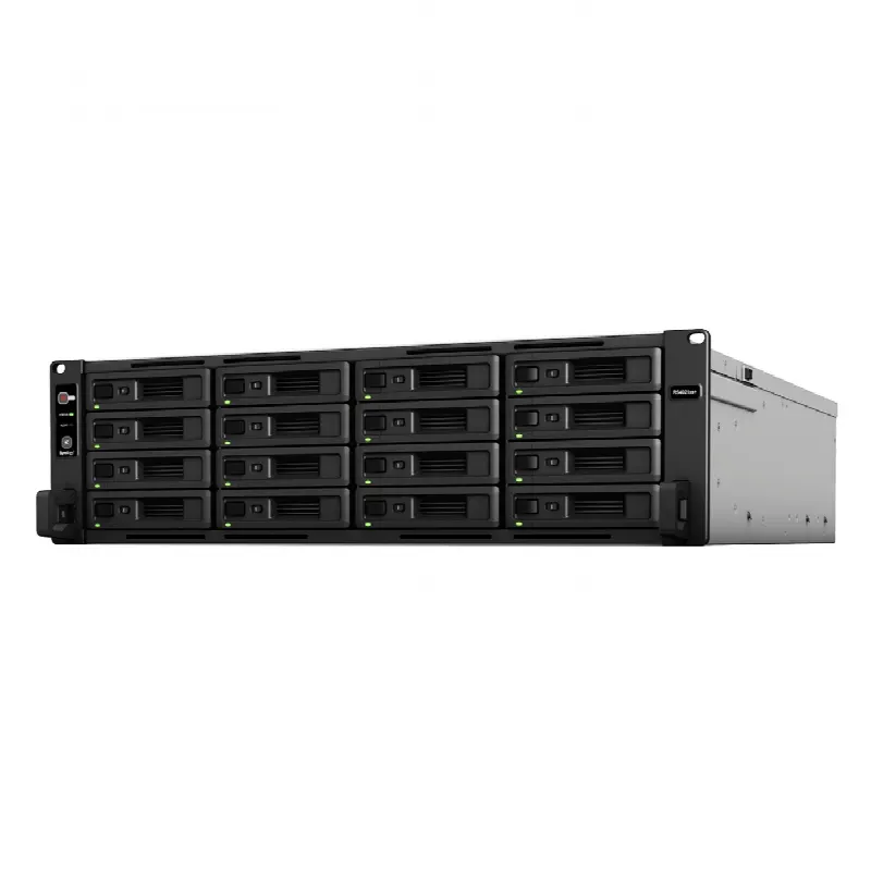 Servidor NAS Rack / 16 Bahías / Intel Xeon D-1541 8 Núcleos / 16 GB DDR4 ECC Ampliable a 64 GB / 403,000 IOPS / 6,200 MB/s Lectura / RAID F1 / Doble Fuente Redundante