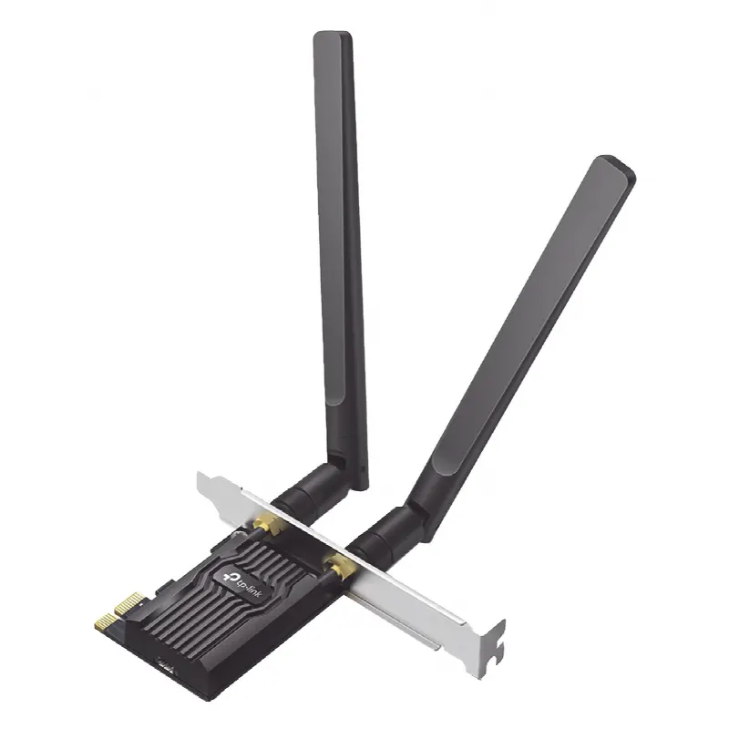 Adaptador PCIe Wi-Fi 6 / AX1800 Mbps / Doble Banda 2.4/5 GHz / Bluetooth 5.2 / MU-MIMO 2x2 / WPA3 / Antenas 2 dBi Desmontables