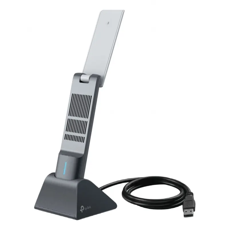 Adaptador USB Wireless Wi-Fi 6 / AX3000 (2402 Mbps + 574 Mbps) / Antenas de Alta Ganancia / USB 3.0 / Baja Latencia Gaming / WPA3 / Cuna Desmontable con Cable 1.2 m (3.9 ft)